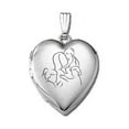 thumbnail image 1 of PicturesOnGold.com 14k White Gold Mom with Three Daughters Locket 3/4 Inch X 3/4 Inch in Solid 14K White Gold, 1 of 1