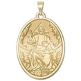 thumbnail image 1 of PicturesOnGold.com God The Father Oval Medal - 1/2 X 2/3 inch Size of Dime, 14k Yellow Gold, 1 of 7