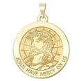 thumbnail image 1 of PicturesOnGold.com Jesus Religious Medal - 1 Inch Size of a Quarter -Solid 14K Yellow Gold, 1 of 1