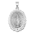 thumbnail image 1 of PicturesOnGold.com Miraculous Medal Scalloped Oval - 1/2 Inch X 2/3 Inch - Sterling Silver, 1 of 3