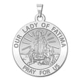 thumbnail image 1 of PicturesOnGold.com Our Lady of Fatima Religious Medal - 2/3 in Size of Dime, Sterling Silver, 1 of 2