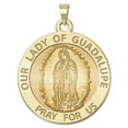 thumbnail image 1 of PicturesOnGold.com Our Lady of Guadalupe Religious Medal Female Adult- 1″ Size of a Quarter, Solid 14K Yellow Gold, 1 of 8