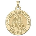 thumbnail image 1 of PicturesOnGold.com Our Lady of Schoenstatt Religious Medal Female Adult- 3/4″ Size of a Nickel -Solid 14K Yellow Gold, 1 of 2