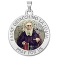 thumbnail image 1 of PicturesOnGold.com Padre Gioacchino La Lomia Round Religious Medal Color - 2/3 inch Size of Dime, Sterling Silver, 1 of 2