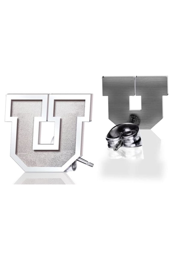 Pair Of U Earrings - Stainless Steel