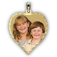 thumbnail image 1 of PicturesOnGold.com Petite Heart Diamond Cut Edge Photo Pendant Picture Charm-3/4in-14K Yellow Gold, 1 of 1
