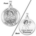 thumbnail image 1 of PicturesOnGold.com Saint Agatha "Nurse" Religious Medal Female Adult- 3/4″ Size of a Nickel, Solid 14K White Gold, 1 of 6
