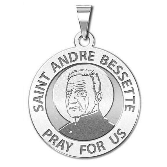 PicturesOnGold.com Saint Andre Bessette Round Medal Female Adult - 1 inch Size of a Quarter, Sterling Silver