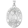 thumbnail image 1 of PicturesOnGold.com Saint Elizabeth Seton Religious Medal Pandant - 1/2 x 2/3 inch Size of Dime, Sterling Silver, 1 of 3