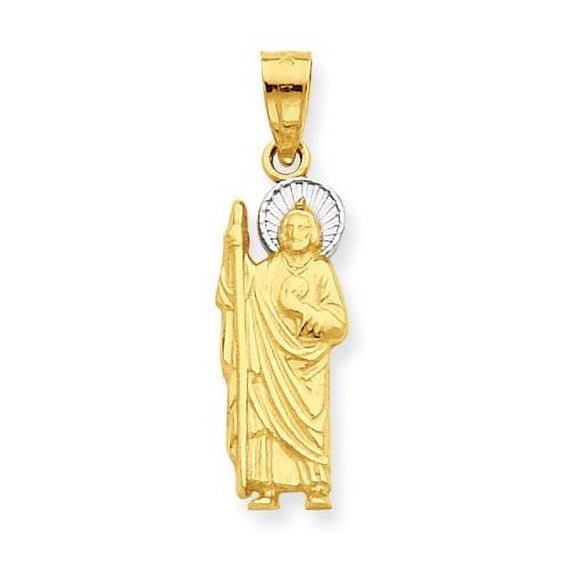 PicturesOnGold.com Saint Jude Thaddeus Charm - 1/4 Inch X Over 1/2 Inch -
