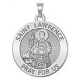 thumbnail image 1 of PicturesOnGold.com Saint Lawrence Religious Medal Female Adult - 3/4 inch Size of a Nickel -Sterling Silver, 1 of 8