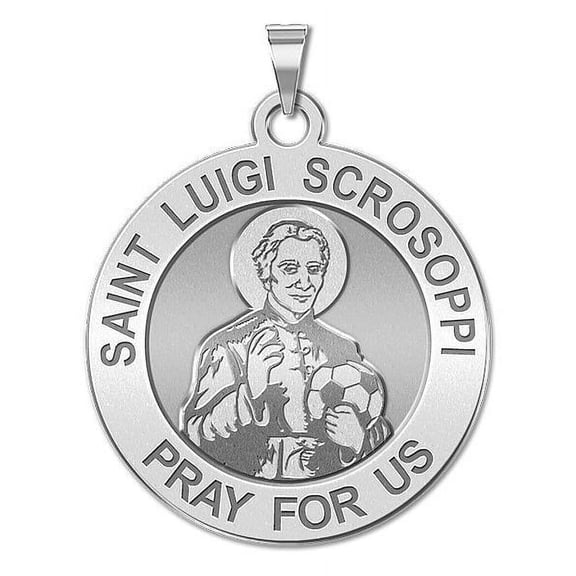 PicturesOnGold.com Saint Luigi Scrosoppi Religious Medal Female Adult Necklace Pendants - 3/4″ Size of a Nickel, Sterling Silver