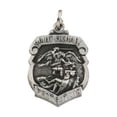 thumbnail image 1 of PicturesOnGold.com Saint Michael Badge Religious Medal - Sterling Silver- 2/3 inch x Under 3/4 inch, 1 of 4