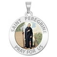 thumbnail image 1 of PicturesOnGold.com Saint Peregrine Religious Medal Color Female Adult - 2/3 inch Size of Dime, Sterling Silver, 1 of 8