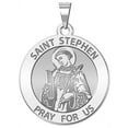 thumbnail image 1 of PicturesOnGold.com Saint Stephen Religious Medal Female Adult- 2/3″ Size of Dime, Sterling Silver, 1 of 2
