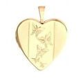 thumbnail image 1 of PicturesOnGold.com Solid 14K Yellow Gold "Butterfly" Heart Locket 3/4 Inch X 3/4 Inch, 1 of 5