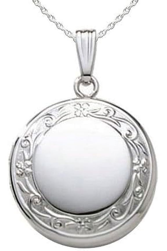 Sterling Silver Round Photo Locket