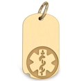 thumbnail image 1 of Picturesongold.Com 14K Yellow Gold Dog Tag Medical Pendant Adult - 1 inch x 1-3/4 inch, 1 of 2