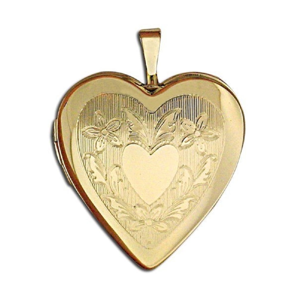 PicturesOnGold.com 14K Gold Filled Love Heart Locket, 3/4 inch, Adult ...