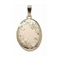 thumbnail image 1 of Picturesongold.Com 14K Yellow Gold Filled Oval Locket Necklace Pendants Unisex-Adult - 5/8 inch x 3/4 inch, 1 of 5