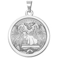 thumbnail image 1 of Picturesongold.Com Baptism Religious Medal Female Adult- 3/4 in Size of a Nickel in Solid 14K White Gold, 1 of 6