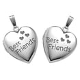 thumbnail image 1 of Picturesongold.Com "Best Friends" Locket Sets - 3/4 inch x 3/4 inch in Sterling Silver, 1 of 7