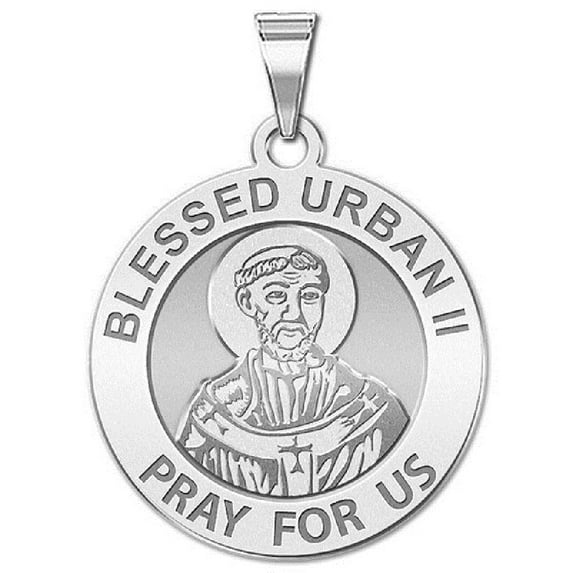 Picturesongold.Com Blessed Urban II Religious Medal - 3/4 inch Size of a Nickel - Sterling Silver