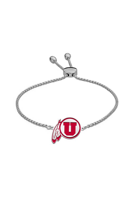 Color Enamel Feathered U Bracelet Unisex Adult - Sterling Silver