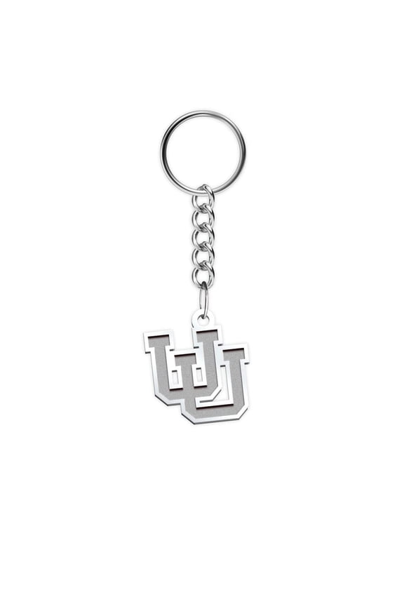 Color Enamel Intertwined U Keychain Unisex Adult - Sterling Silver