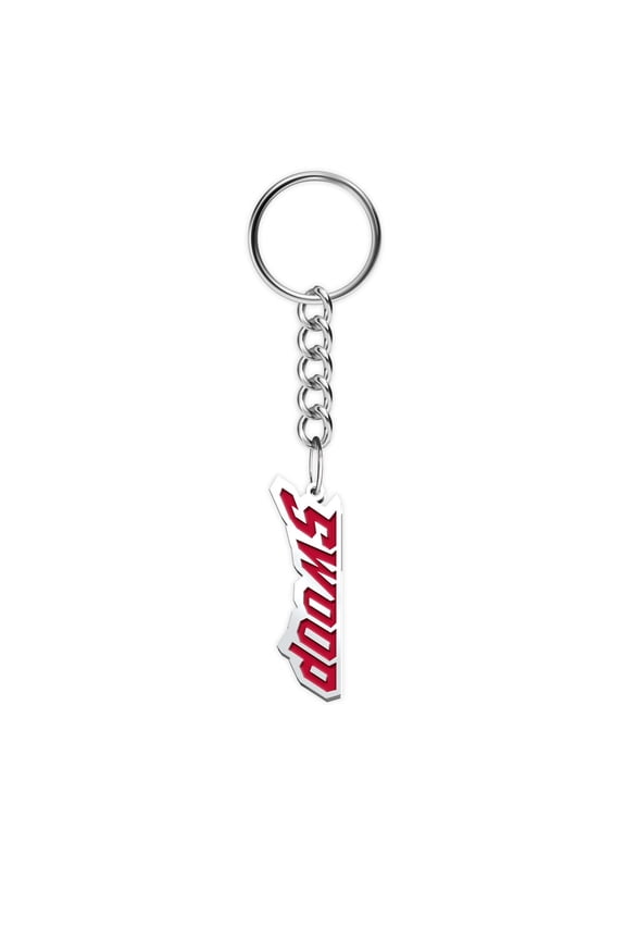 Color Enamel Swoop Keychain Unisex Adult - Sterling Silver
