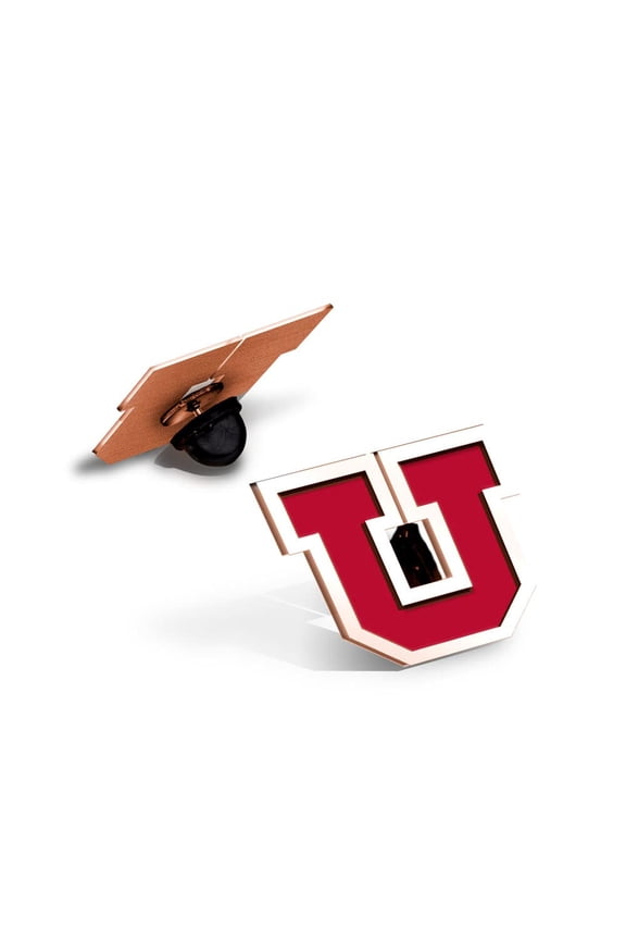 Color Enamel U Pin Unisex Adult - 14k Rose Gold Plated