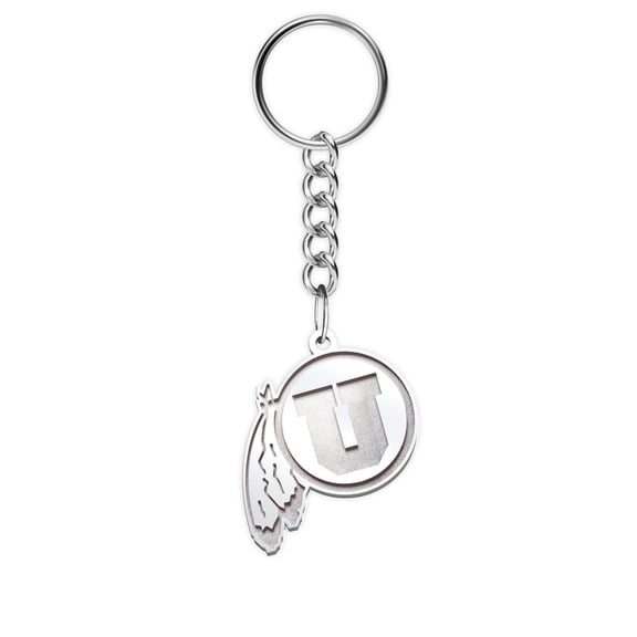 Picturesongold.Com Feathered U Keychain Unisex Adult - Sterling Silver