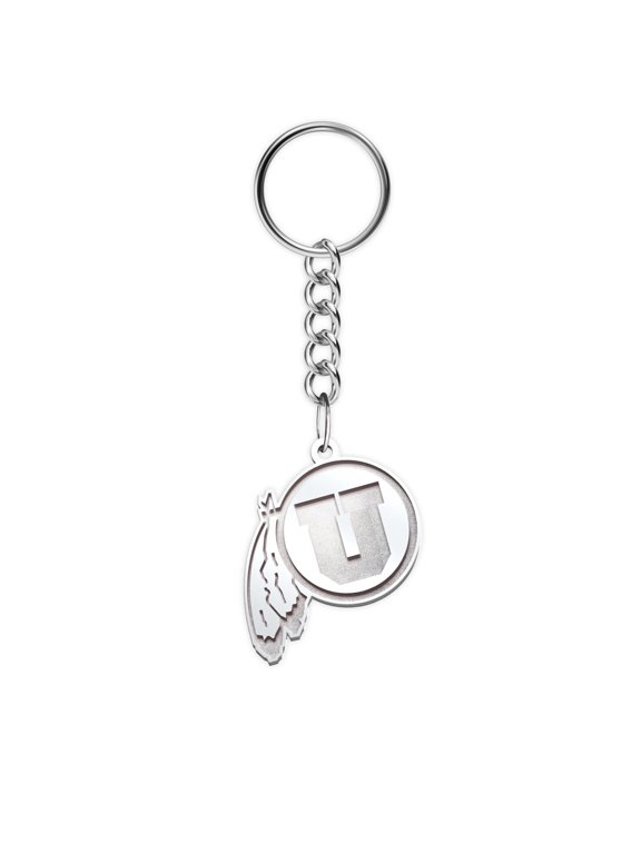 Feathered U Keychain Unisex Adult - Sterling Silver