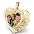 thumbnail image 1 of Picturesongold.Com Heart W/ # 1 Grandma Cut Out Necklace Pendants Female-1-1/4 inch 14K Yellow Gold, 1 of 1