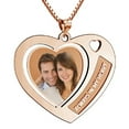 thumbnail image 1 of Picturesongold.Com Heart W/Always in My Heart Etched Necklace Pendants Female 3/4 inch 14K Rose Gold, 1 of 2
