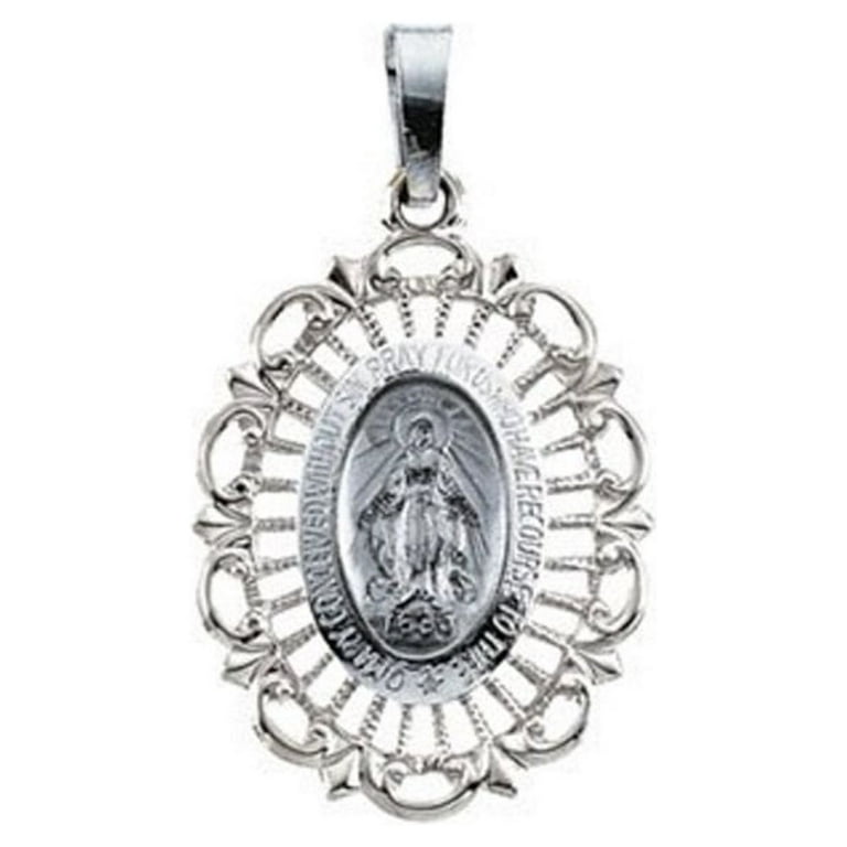 Picturesongold.Com Miraculous Medal Necklace Pendants - 3/4 inch x