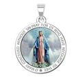 thumbnail image 1 of Picturesongold.Com Miraculous Medal Round Color Necklace Pendants Adult - 1 inch Sterling Silver, 1 of 7