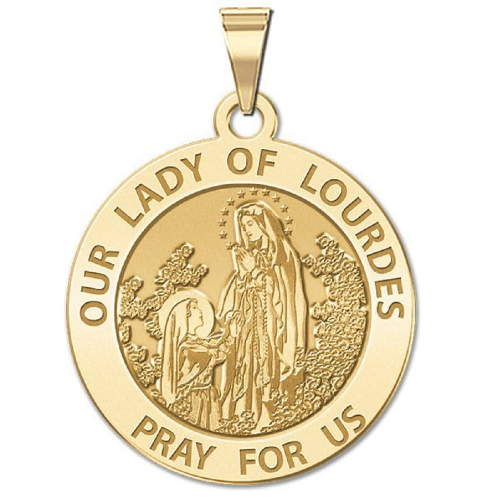 Gold St Benedict Medal/Pendant, Men's Catholic Medals, Gifts for a Man &  Lourdes Prayer Card