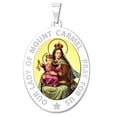 thumbnail image 1 of Picturesongold.Com Our Lady of Mount Carmel Religious Medal Female Adult 2/3 x 3/4 in 14K White Gold, 1 of 4