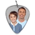 thumbnail image 1 of PicturesOnGold.com Photo Engraved Guitar Pick Shaped Pendant - 3/4 inch x 3/4 inch - Solid 14K White Gold, 1 of 5