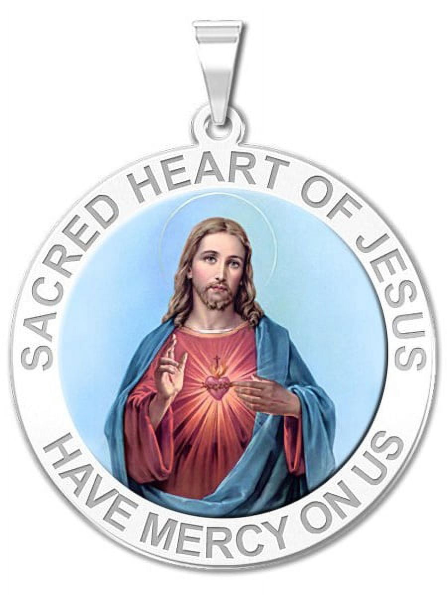 Picturesongold.Com Sacred Heart of Jesus Religious Medal - 1 inch Size ...