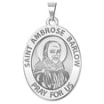 thumbnail image 1 of Picturesongold.Com Saint Ambrose Barlow Religious Medal  - 3/4 inch x 1 inch - Solid 14K White Gold, 1 of 8