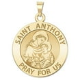 thumbnail image 1 of Picturesongold.Com Saint Anthony Religious Medal Female Adult-1 inch Size Quarter 14K Yellow Gold, 1 of 8