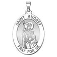 thumbnail image 1 of Picturesongold.Com Saint Audrey Religious Medal Necklace Pendants - 1/2 x 2/3 inch Size of Dime, Sterling Silver, 1 of 6