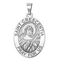 thumbnail image 1 of Picturesongold.Com Saint Crescentia Religious Medal Necklace Pendants Female-1/2x2/3" 14k White Gold, 1 of 4