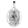 thumbnail image 1 of Picturesongold.Com Saint Daniel Oval Religious Medal Necklace Pendants Adult-3/4x1in Sterling Silver, 1 of 3
