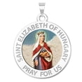 thumbnail image 1 of Picturesongold.Com Saint Elizabeth of Hungary Religious Medal Female Adult 3/4 inch 14K White Gold, 1 of 4