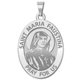 thumbnail image 1 of Picturesongold.Com Saint Faustina Religious Medal Female Adult- 3/4 inch x 1 inch 14K White Gold, 1 of 8