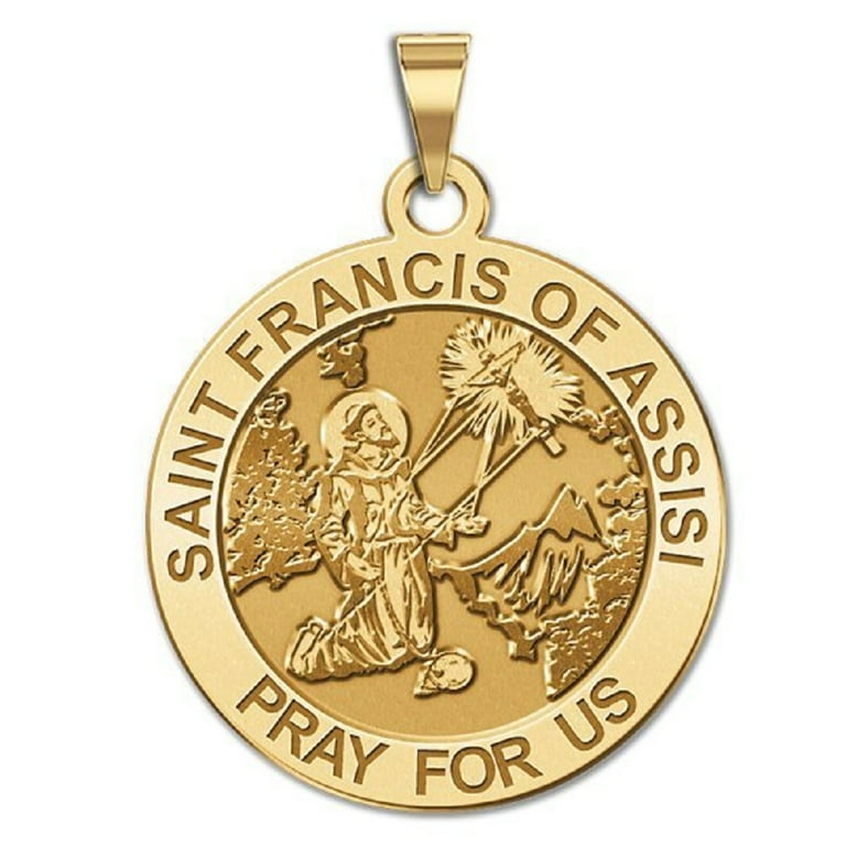 Saint Francis Assisi Religious Medal Necklace