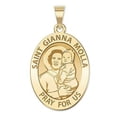thumbnail image 1 of Picturesongold.Com Saint Gianna Beretta Molla Oval Religious Necklace Pendants Medal - 2/3 x 3/4 inch Size of Nickel, Solid 14K Yellow Gold, 1 of 5